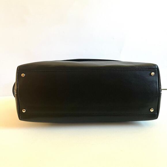 KATE SPADE Large Black Leather Satchel Tote with Crossbody Strap + Dust Bag - Picture 7 of 14